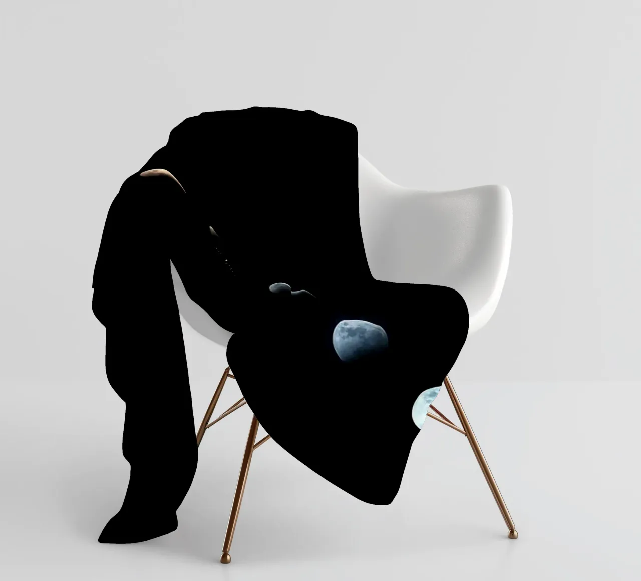 moon lunar-eclipse fleece blanket by Earthly Visions