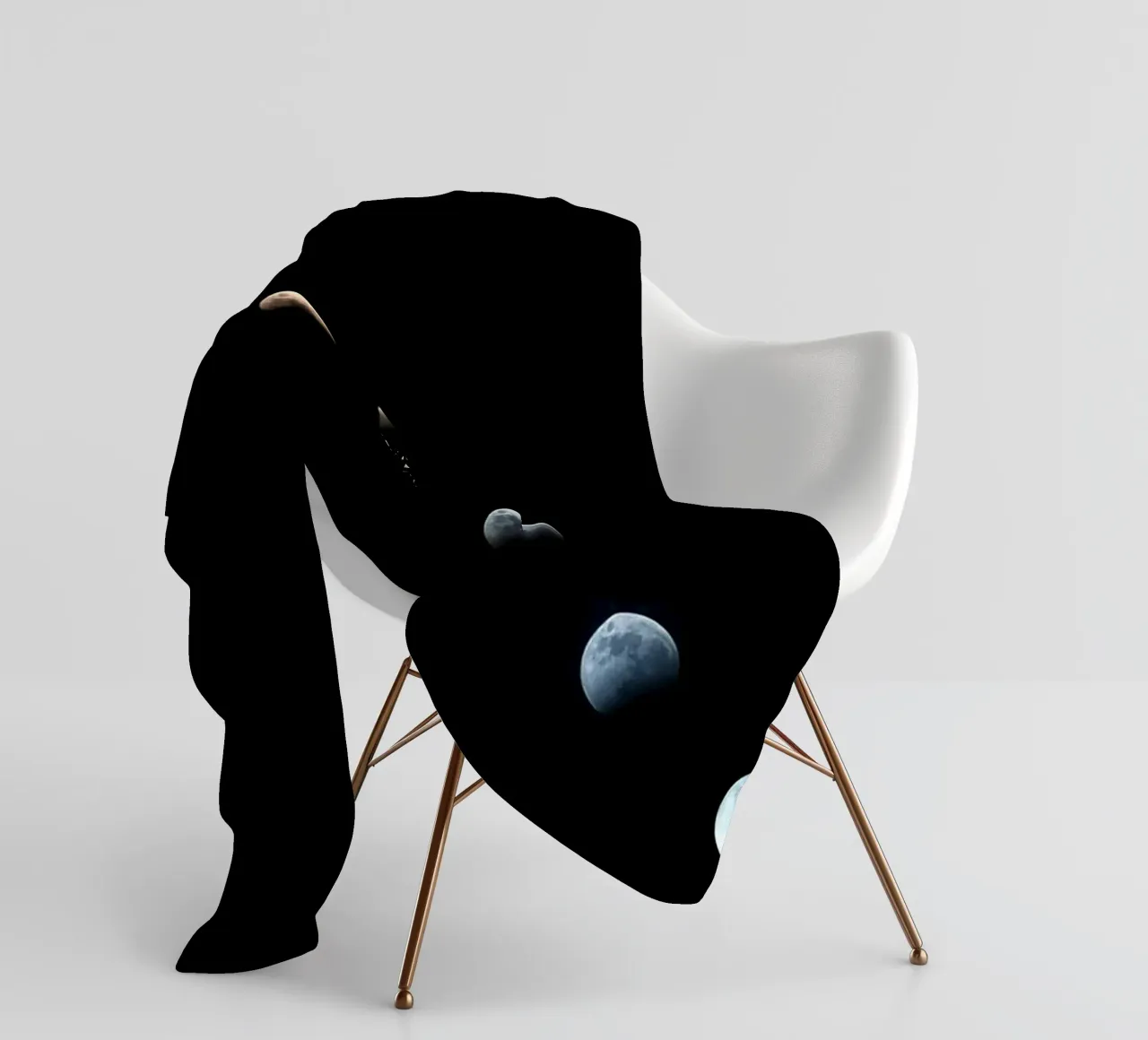 moon lunar-eclipse fleece blanket by Earthly Visions