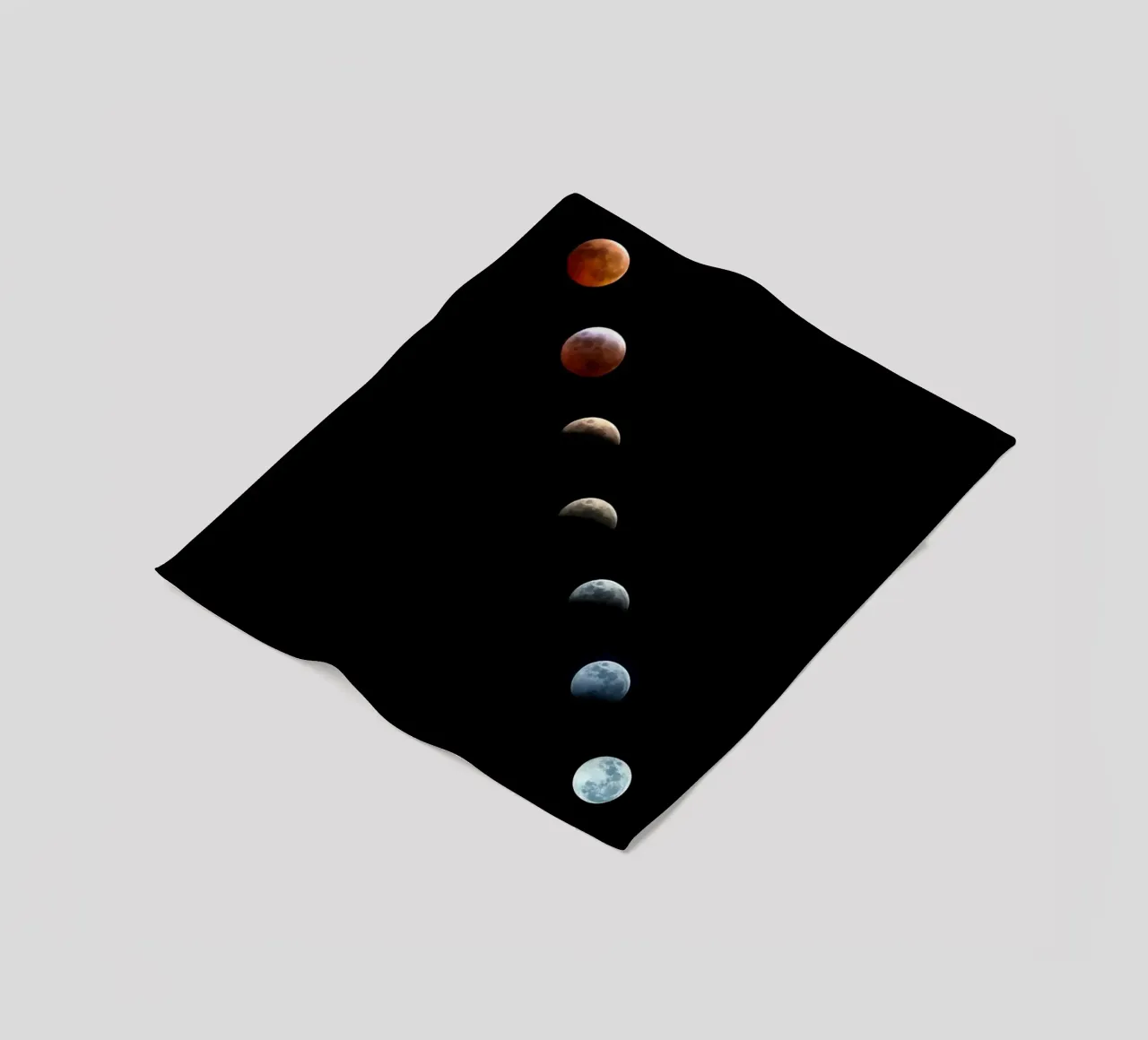 moon lunar-eclipse fleece blanket by Earthly Visions