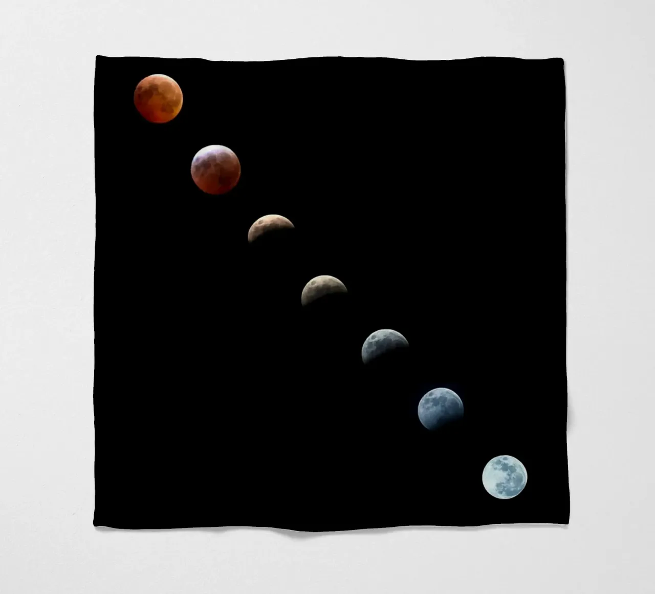 moon lunar-eclipse fleece blanket by Earthly Visions