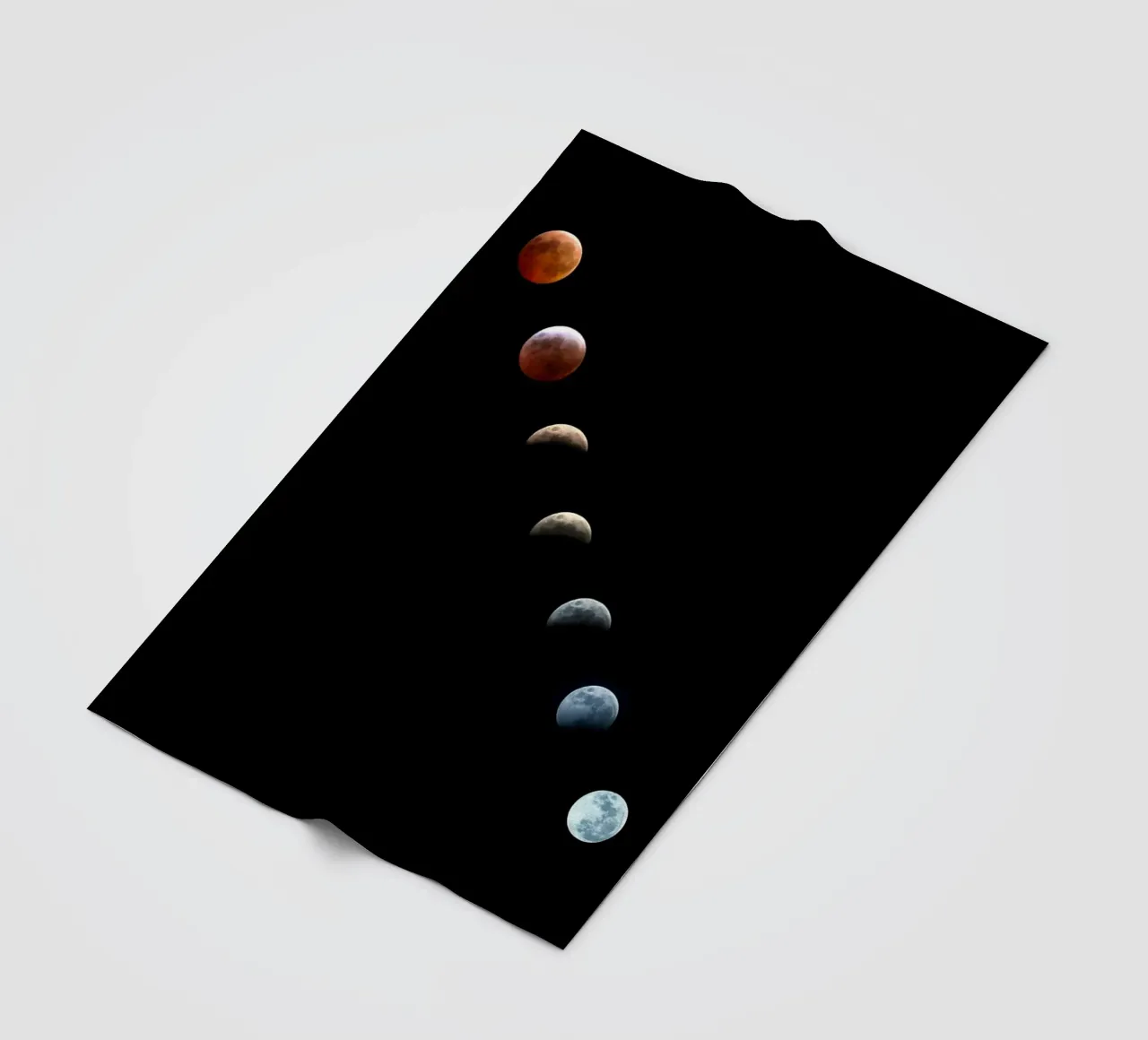 moon lunar-eclipse fleece blanket by Earthly Visions