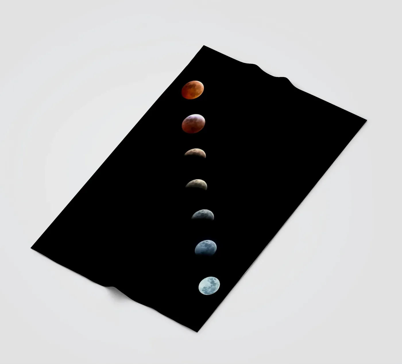 moon lunar-eclipse fleecedeken van Earthly Visions