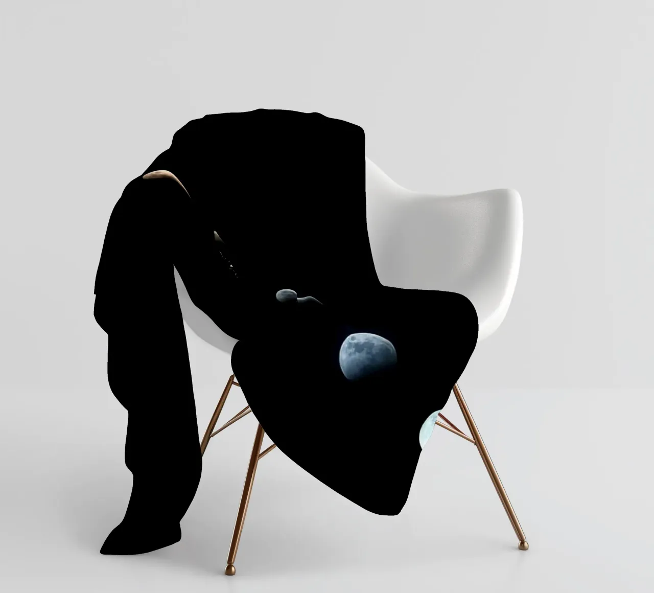 moon lunar-eclipse fleece blanket by Earthly Visions