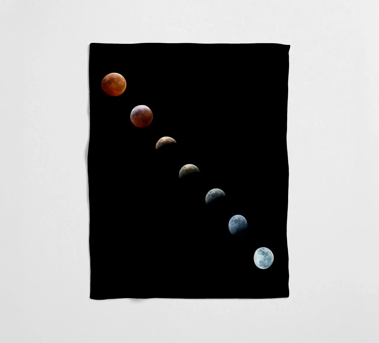 moon lunar-eclipse fleece blanket by Earthly Visions