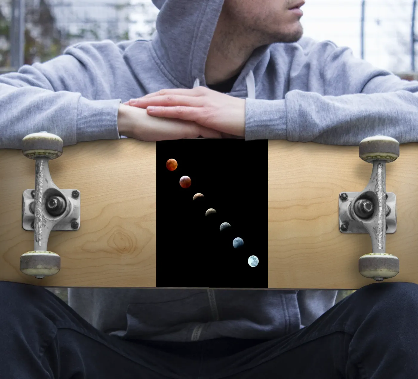 moon lunar-eclipse Sticker von Earthly Visions