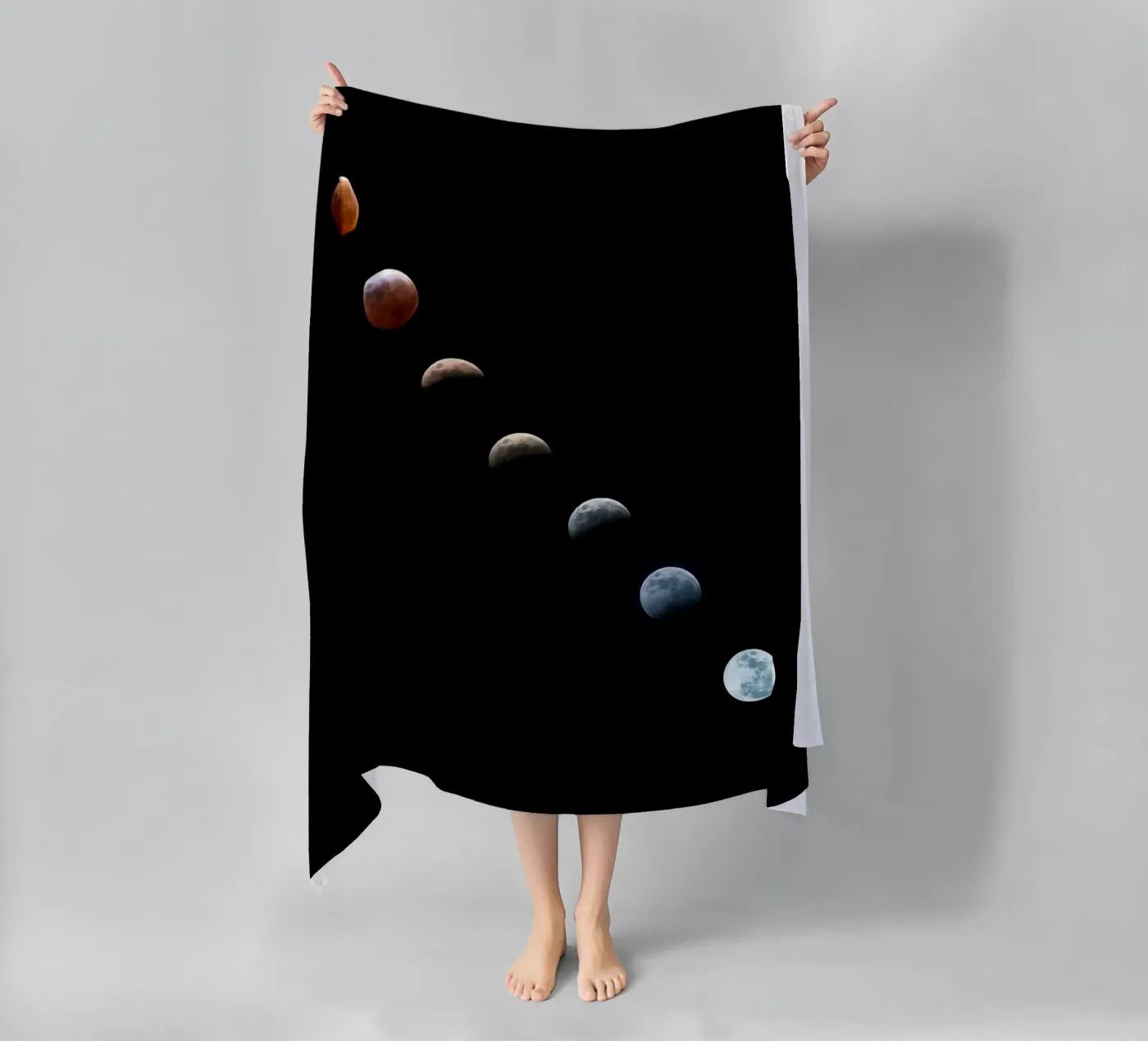 lune éclipse de lune serviette de plage de Earthly Visions