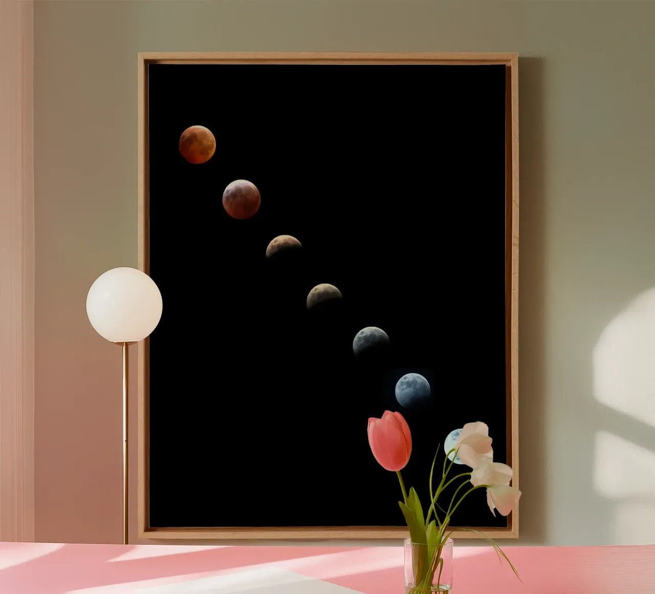 moon lunar-eclipse canvas van Earthly Visions