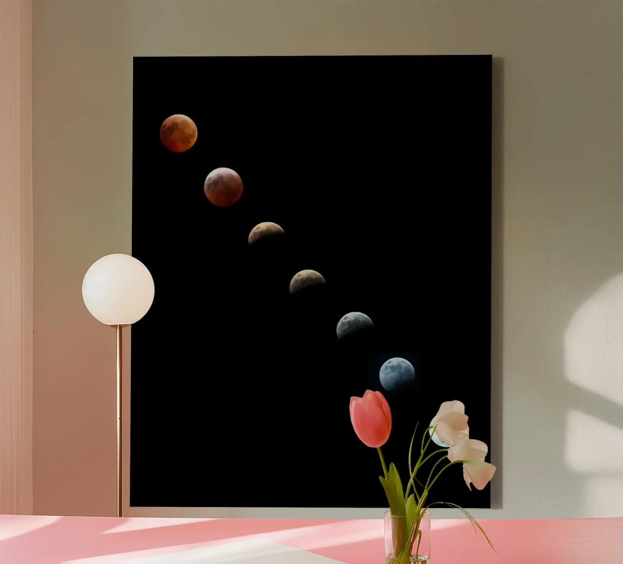 moon lunar-eclipse canvas van Earthly Visions