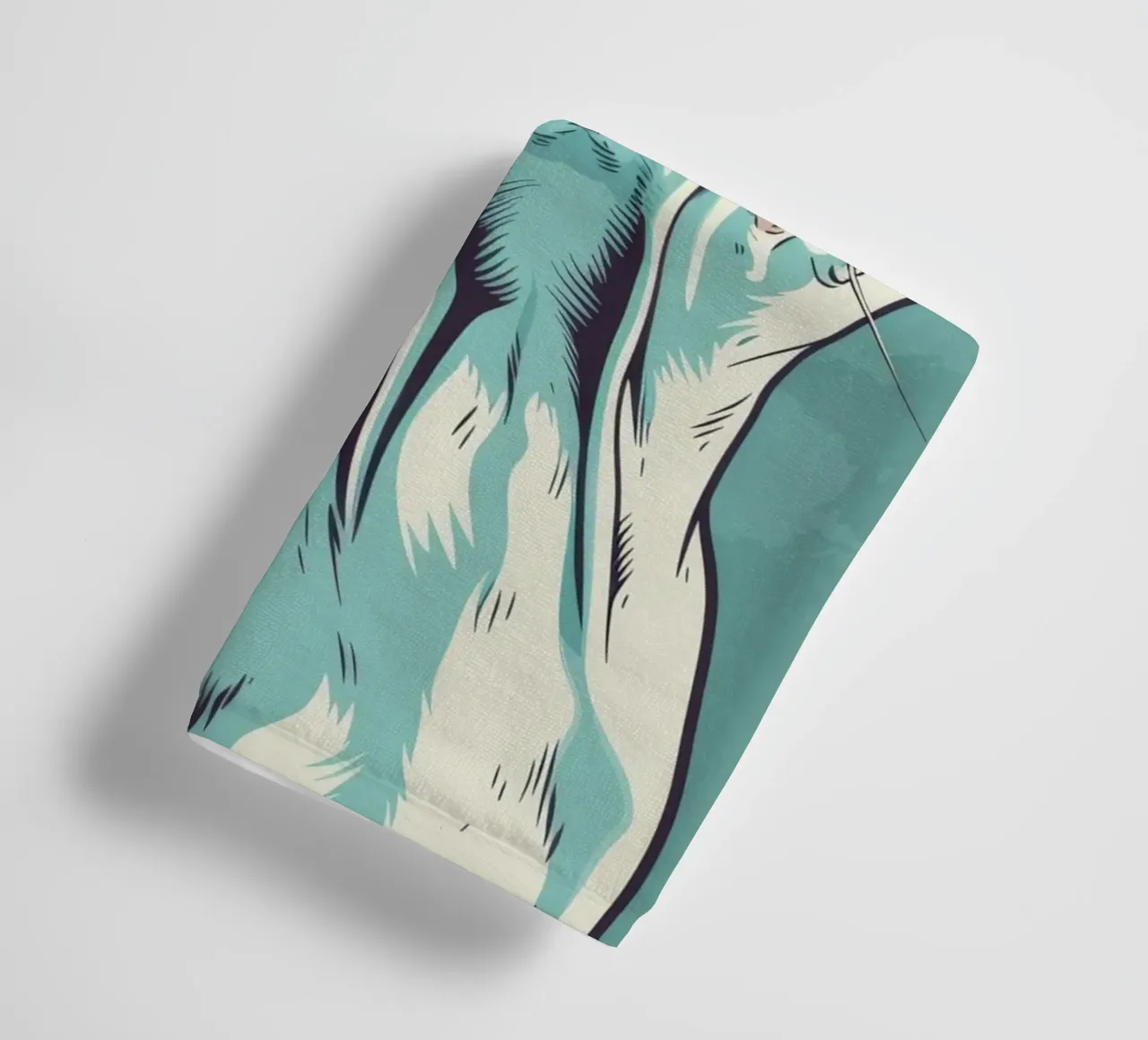 Sphynx-Katze mit Blick nach oben vor einem einfachen, abstrakten Hintergrund w Handtuch von DesignDoodle