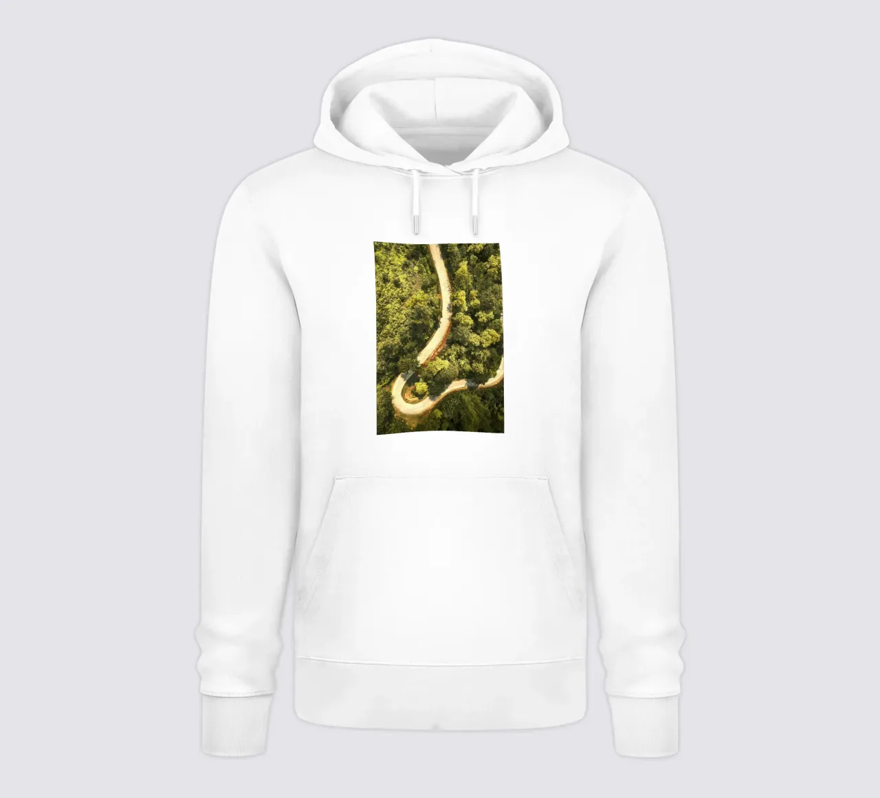 strada tortuosa foresta felpa con cappuccio da Earthly Visions