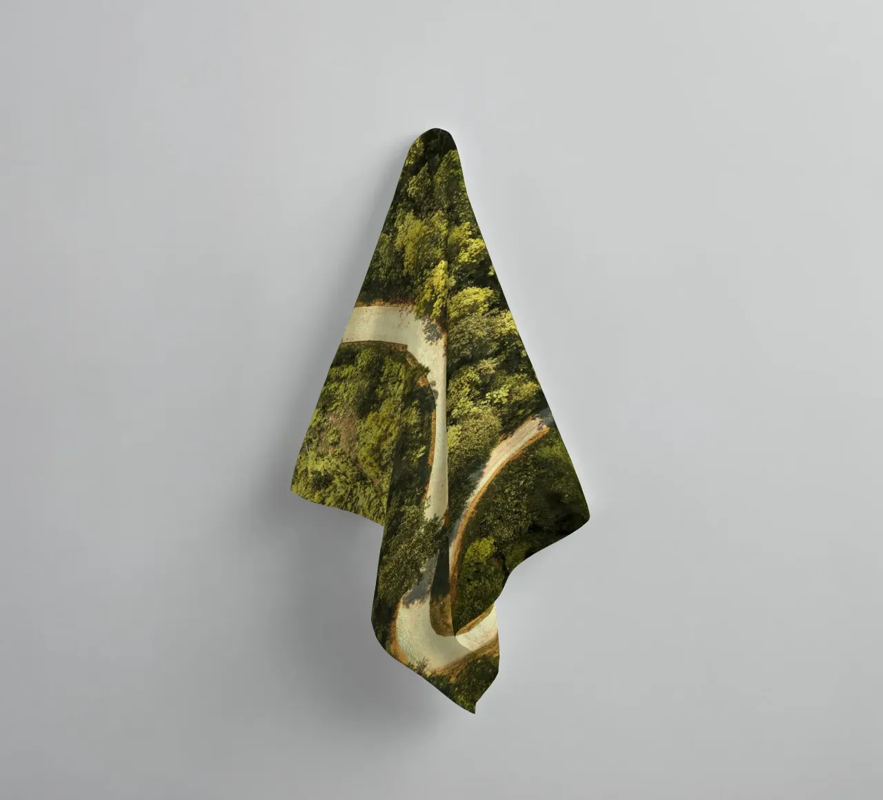 winding road forest towel by Earthly Visions