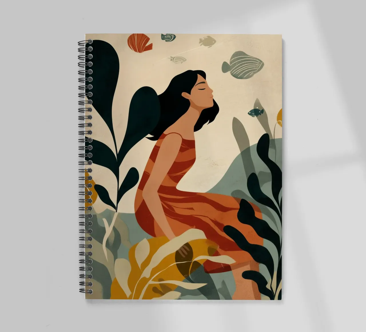 Tide Within Her I spiral notebook by Clara August
