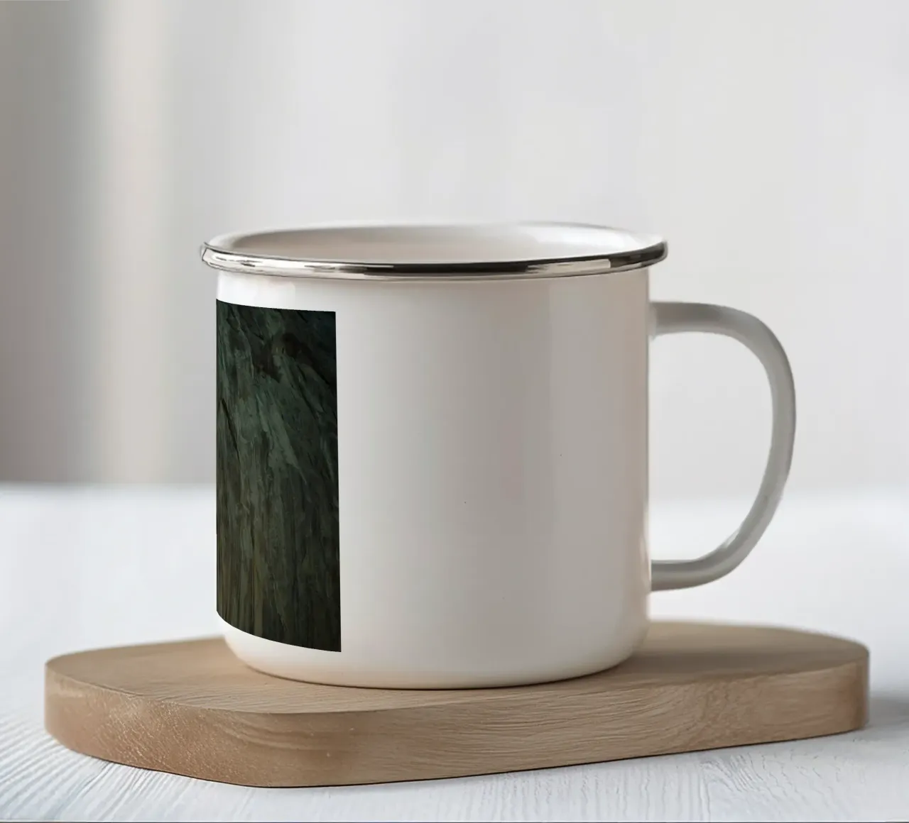 roccia del tramonto tazza in smalto da Earthly Visions