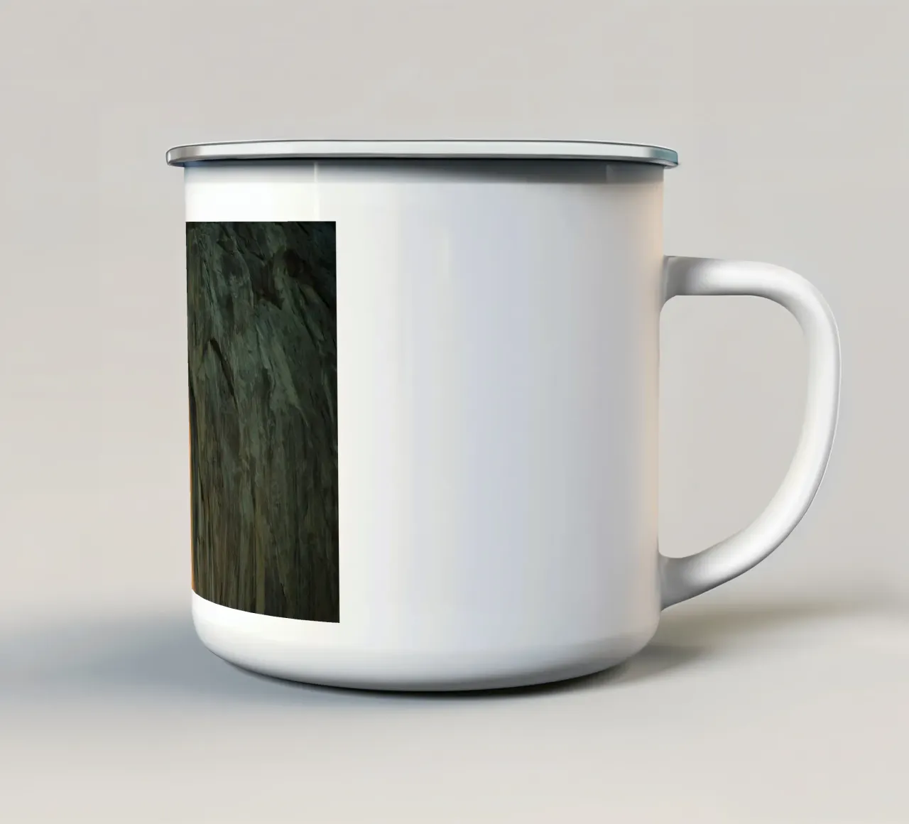 roccia del tramonto tazza in smalto da Earthly Visions