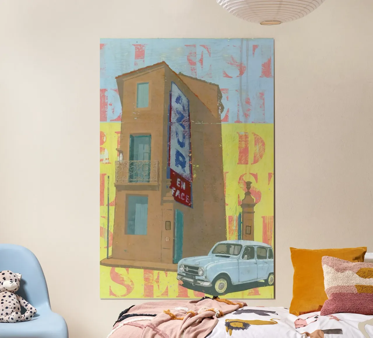 Azur poster con telaio in legno da Andy Bridge