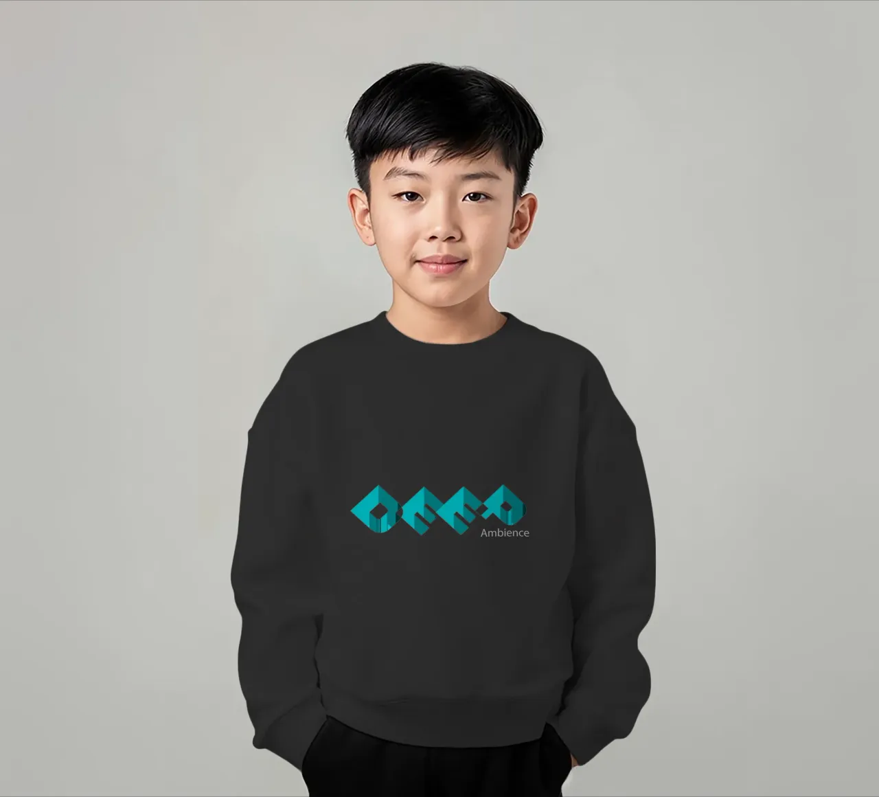 Design in stile tipografico Deep Ambience felpa bambino da Urban Life