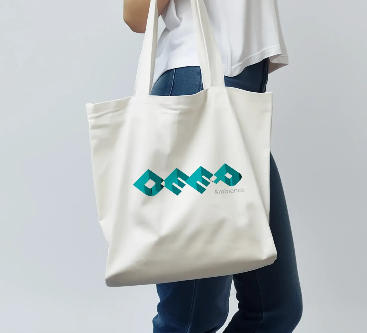 Design in stile tipografico Deep Ambience borsa in juta da Urban Life