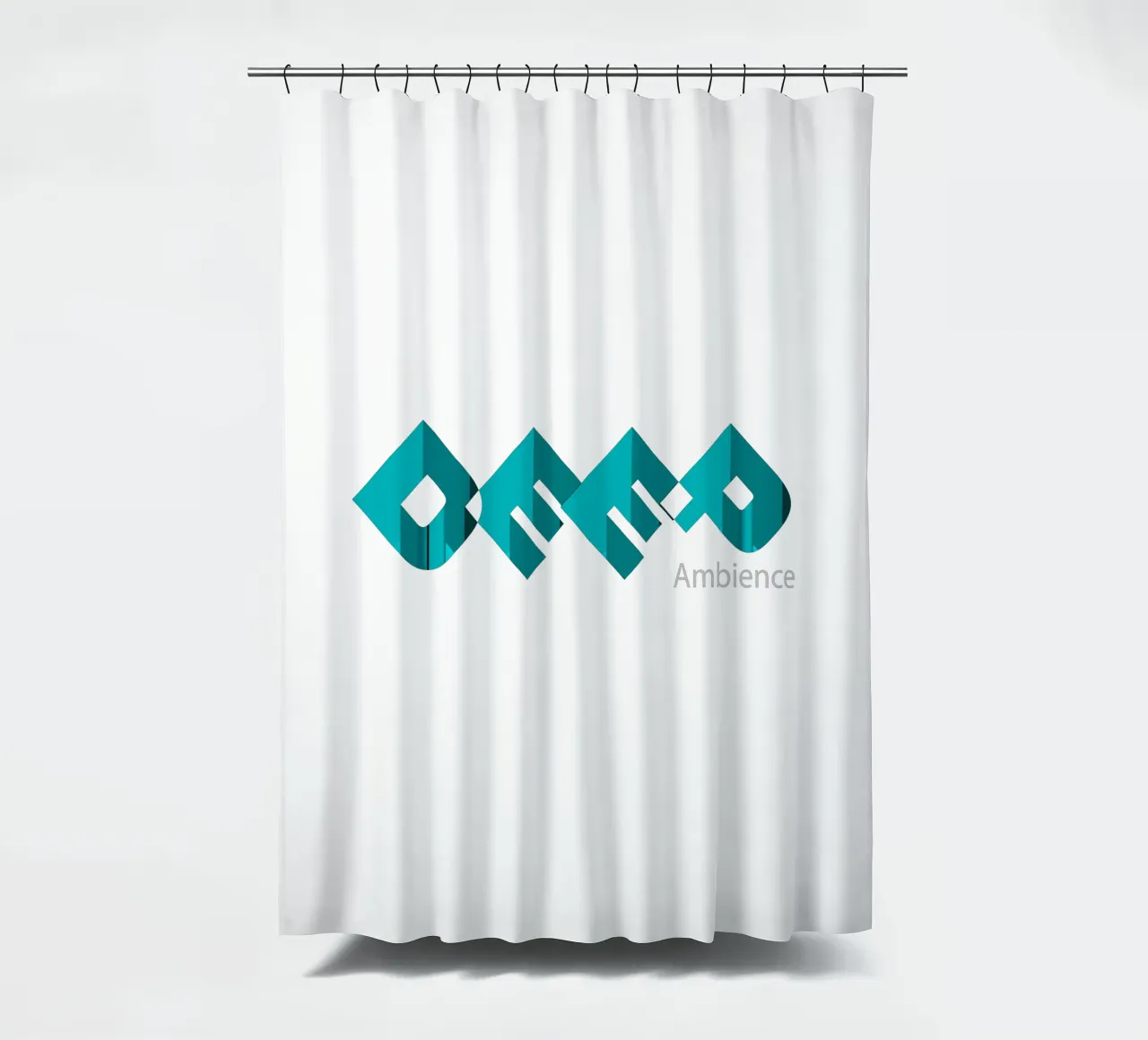 Design in stile tipografico Deep Ambience tenda da doccia da Urban Life