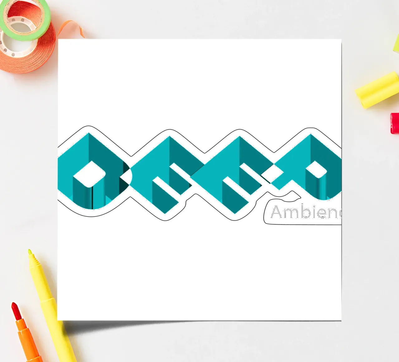 Design in stile tipografico Deep Ambience foglio adesivo da Urban Life