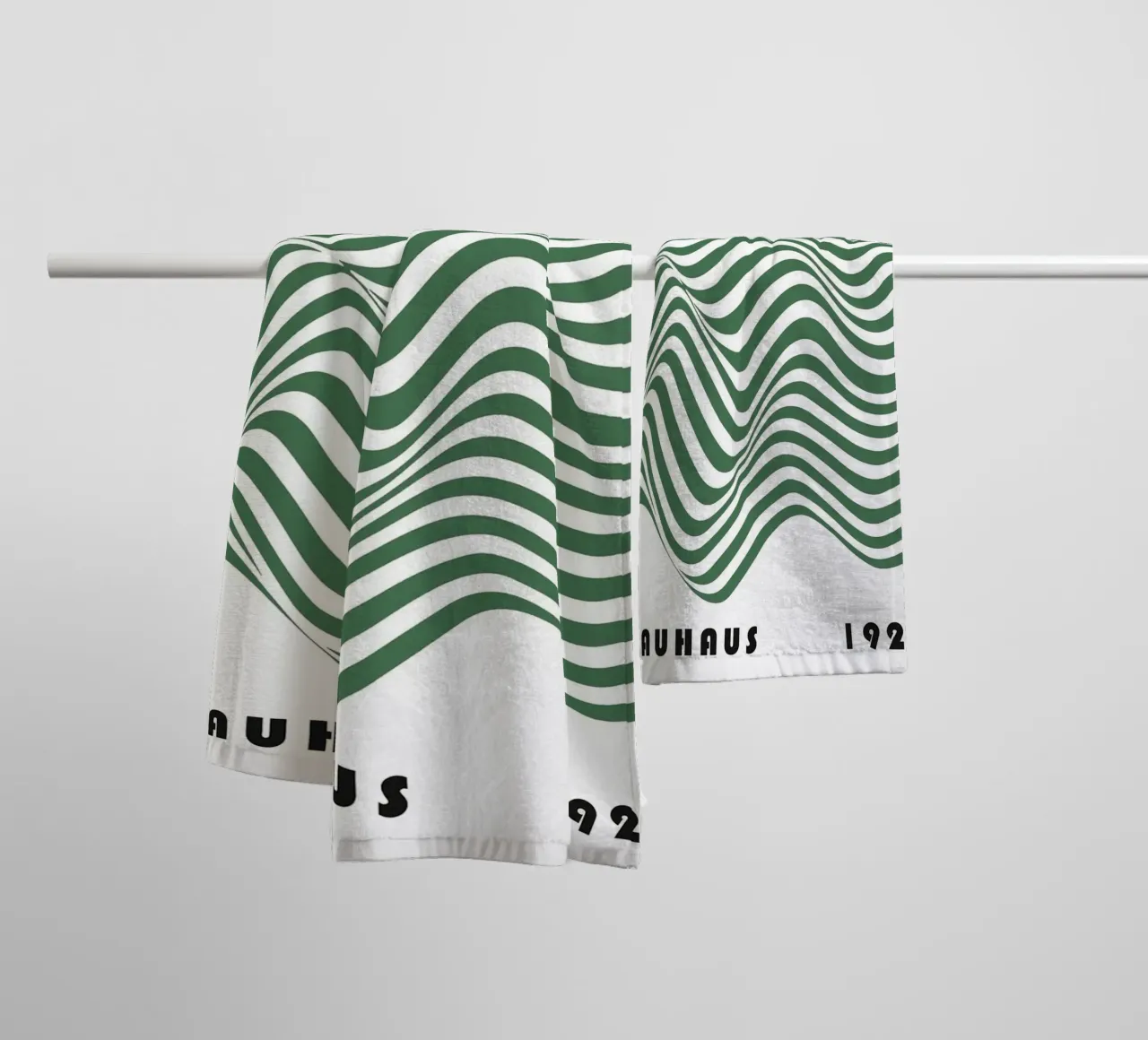 onde illusione ottica strisce linee asciugamano da bagno da Adam Murray