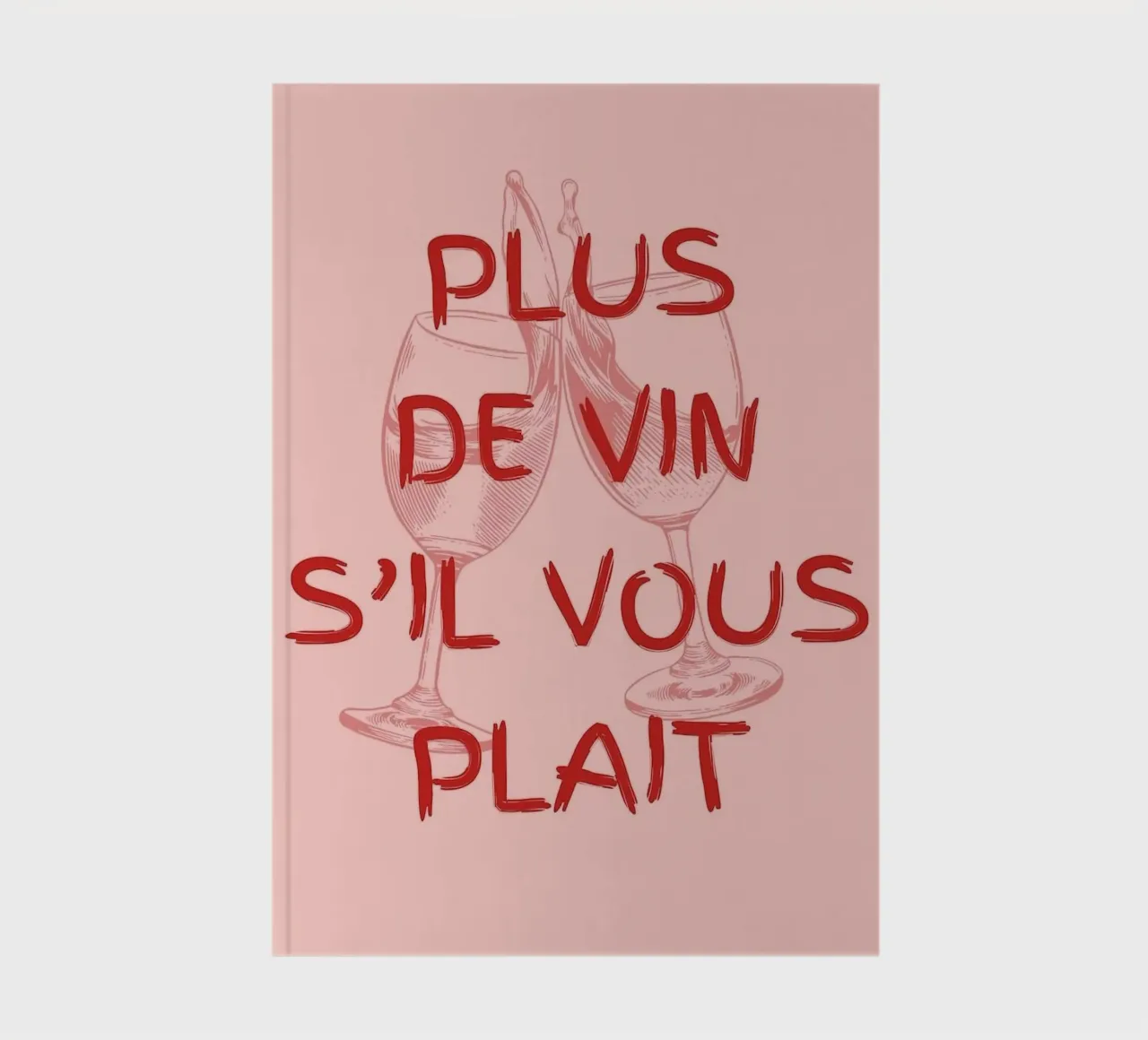 red wine text typography notebook by Adam Murray