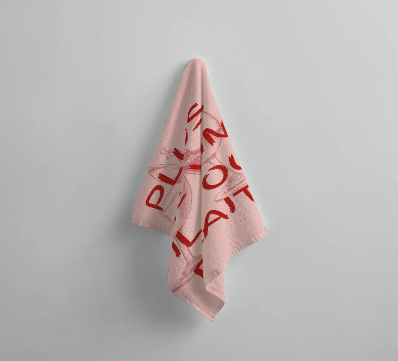 red wine text typography towel by Adam Murray