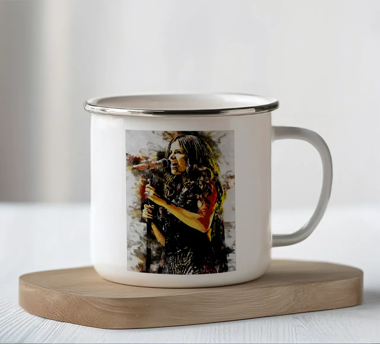 Selena Gomez Smudge Art tazza in smalto da neonartroom