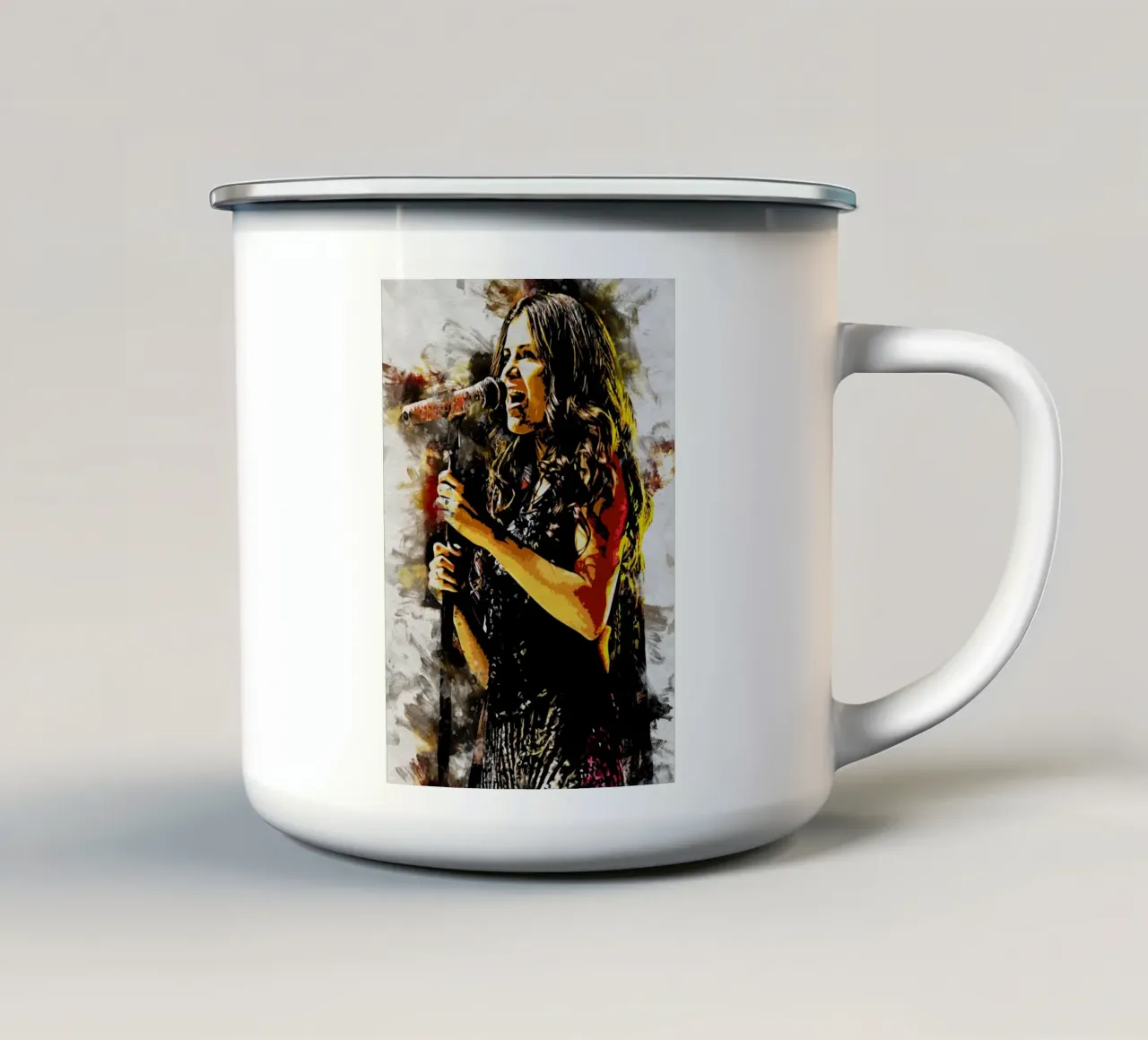 Selena Gomez Smudge Art tazza in smalto da neonartroom