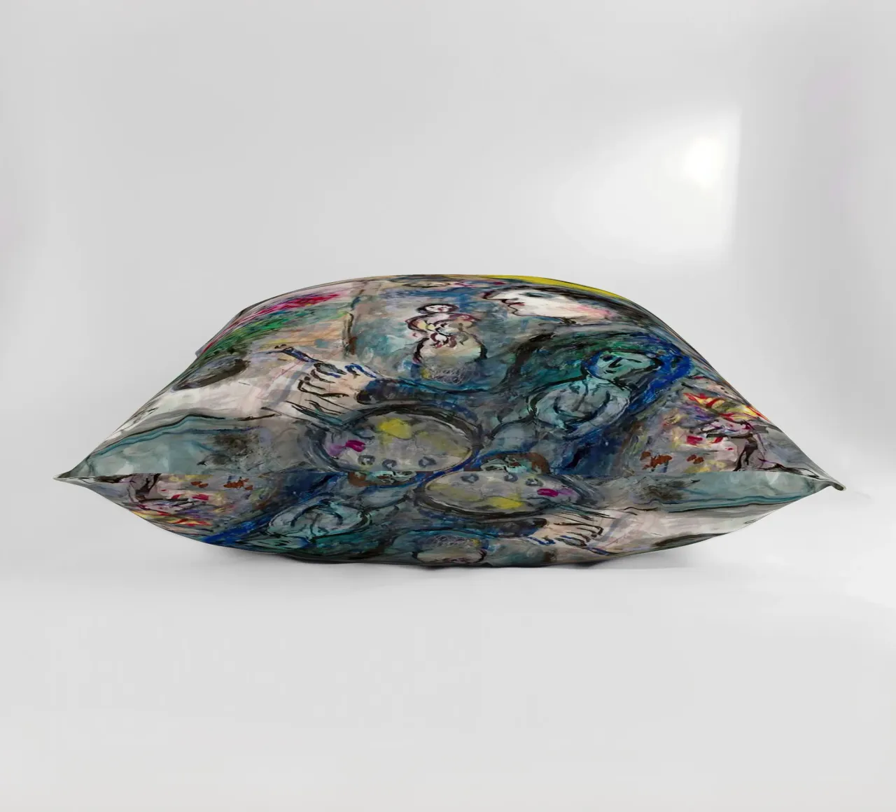 Pittore al cavalletto della capra gialla, 1976 circa Marc Chagall cuscino da James Eury