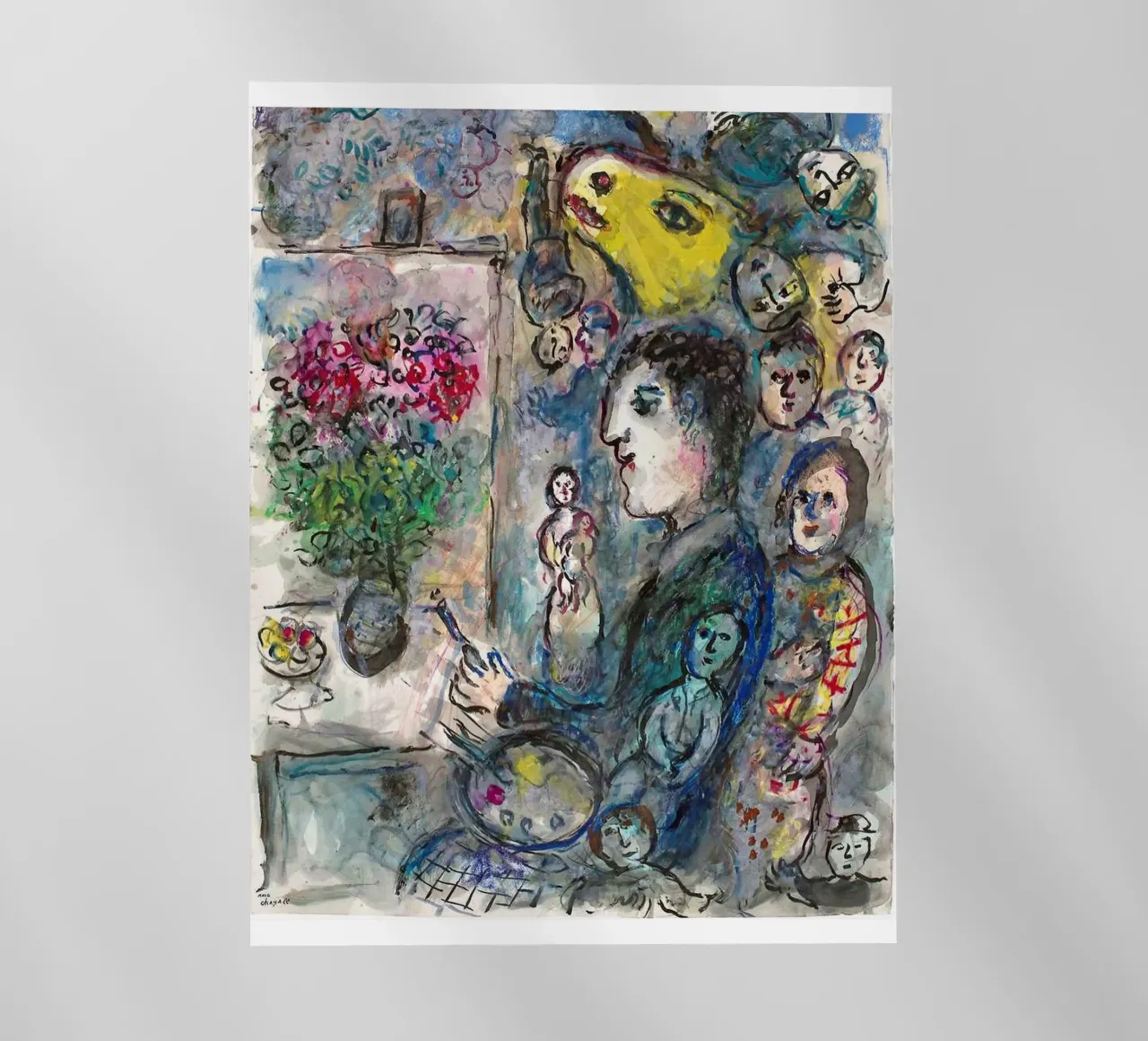 Pittore al cavalletto della capra gialla, 1976 circa Marc Chagall pellicola backlit da James Eury