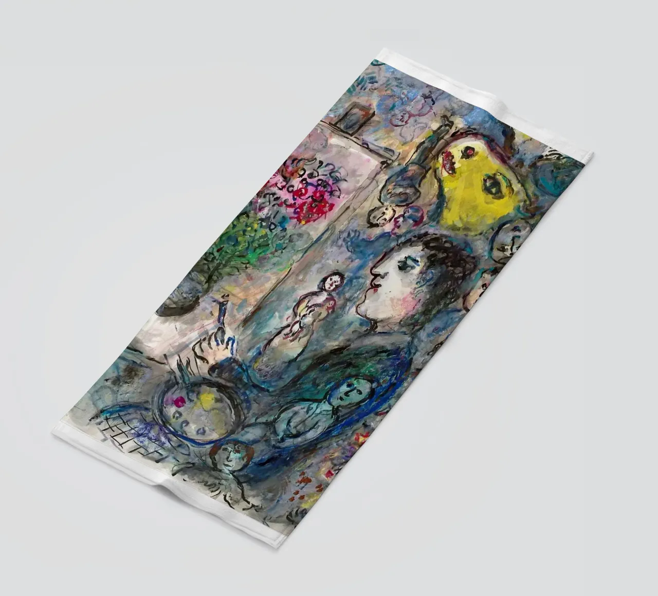 Peintre au Chevalet au Bouc Jaune, c. 1976 Marc Chagall serviette de plage de James Eury