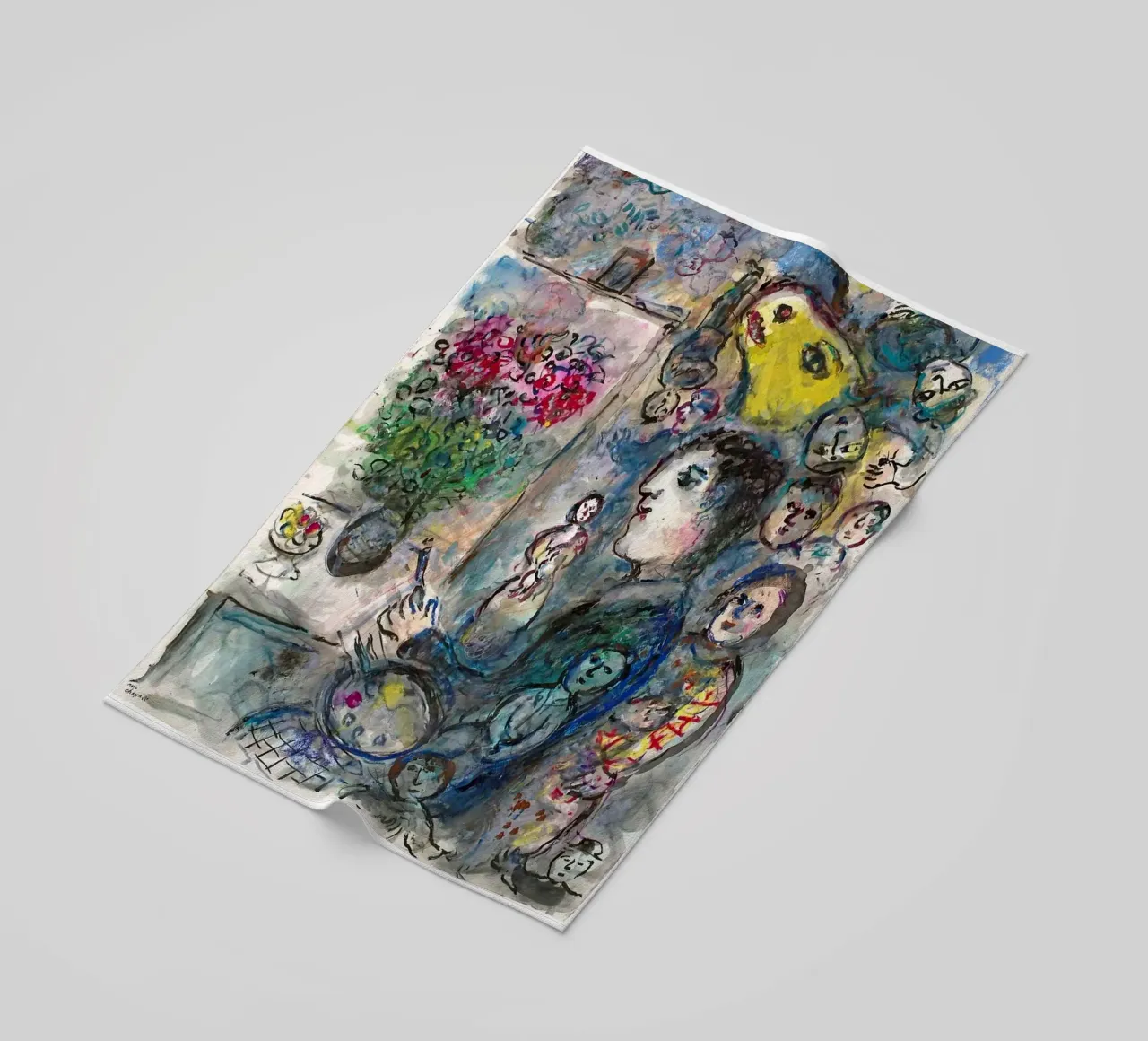 Peintre au Chevalet au Bouc Jaune, c. 1976 Marc Chagall serviette de plage de James Eury