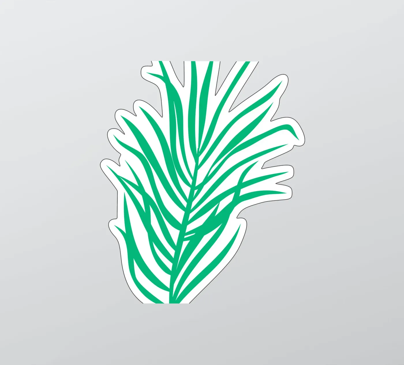 green leaf sticker by Sticker King