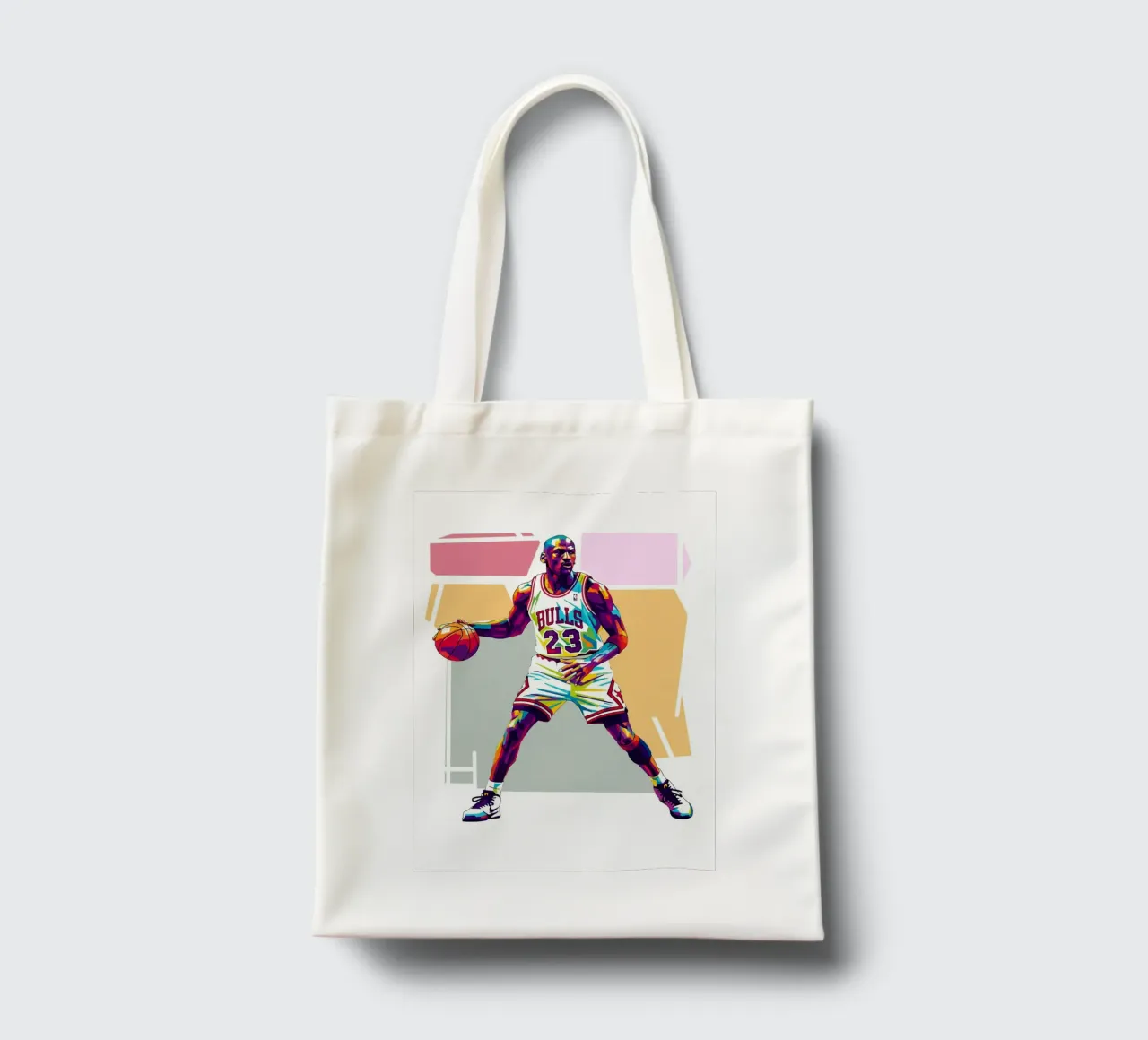 Michael Jordan WPAP art style borsa in juta da Hantamrata