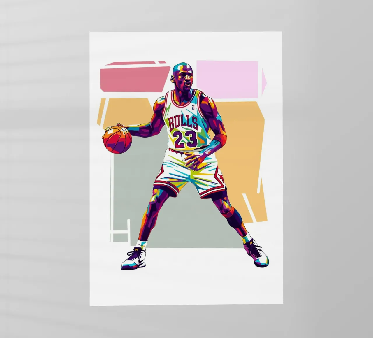 Michael Jordan WPAP art style pellicola backlit da Hantamrata