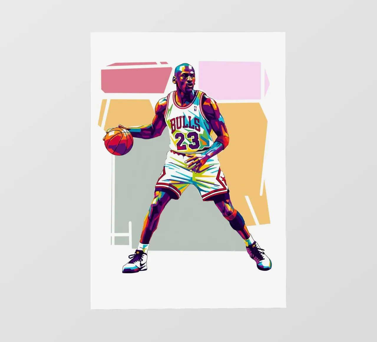 Michael Jordan WPAP art style pellicola backlit da Hantamrata