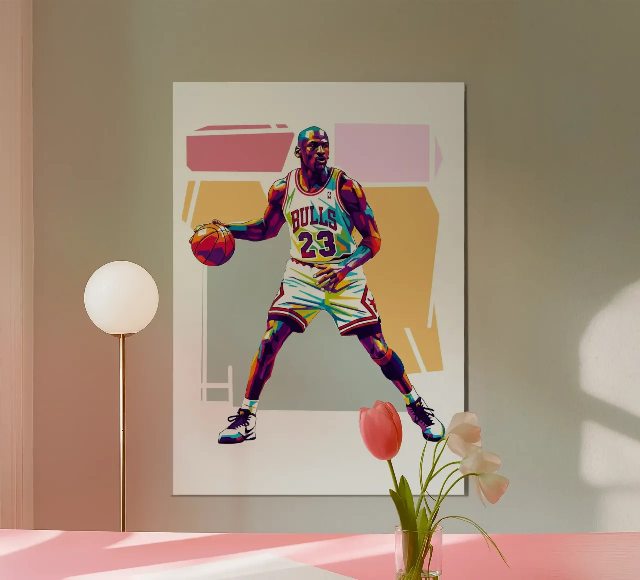 Michael Jordan WPAP art style carta hahnemühle da Hantamrata