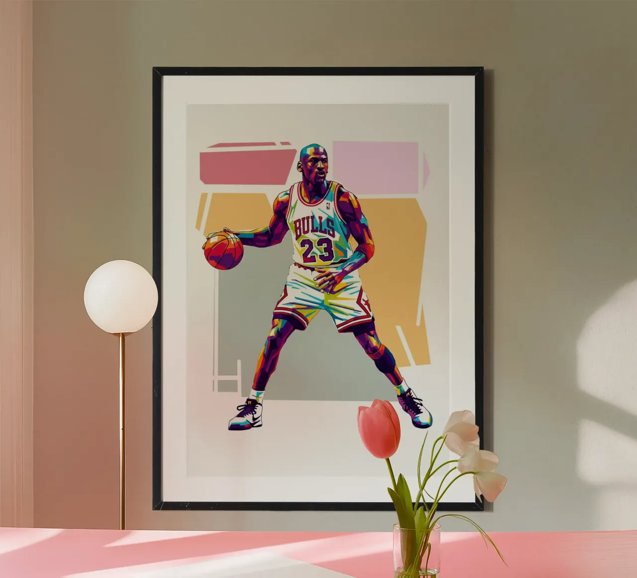 Michael Jordan WPAP art style carta hahnemühle da Hantamrata