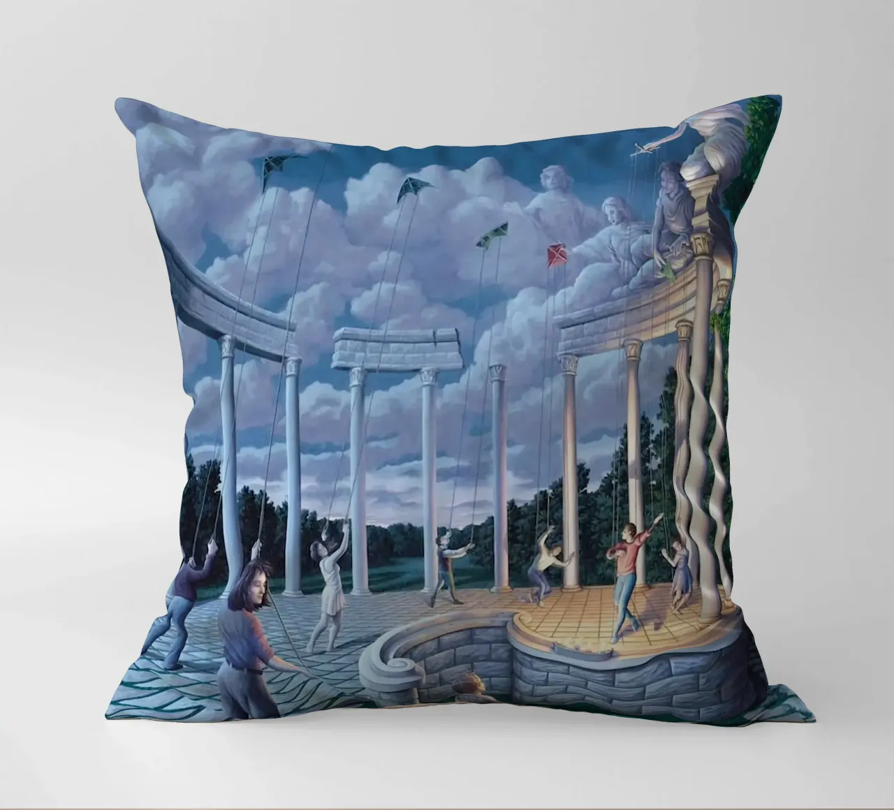 Rob Gonsalves tira la corda cuscino da Trudeau Art Galley