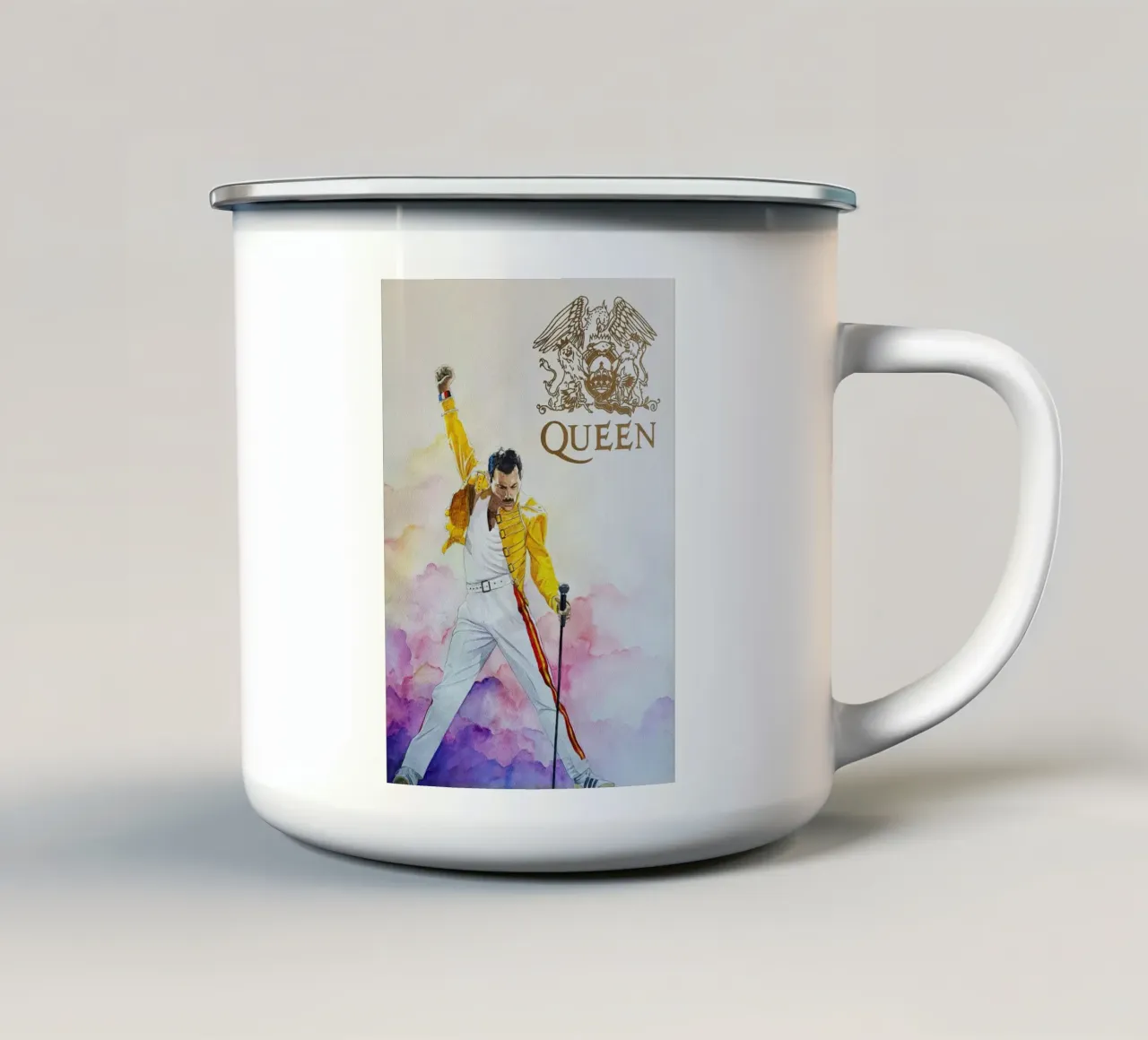 Freedy Mercury Paint Wall Art tazza in smalto da Musdadad Shop