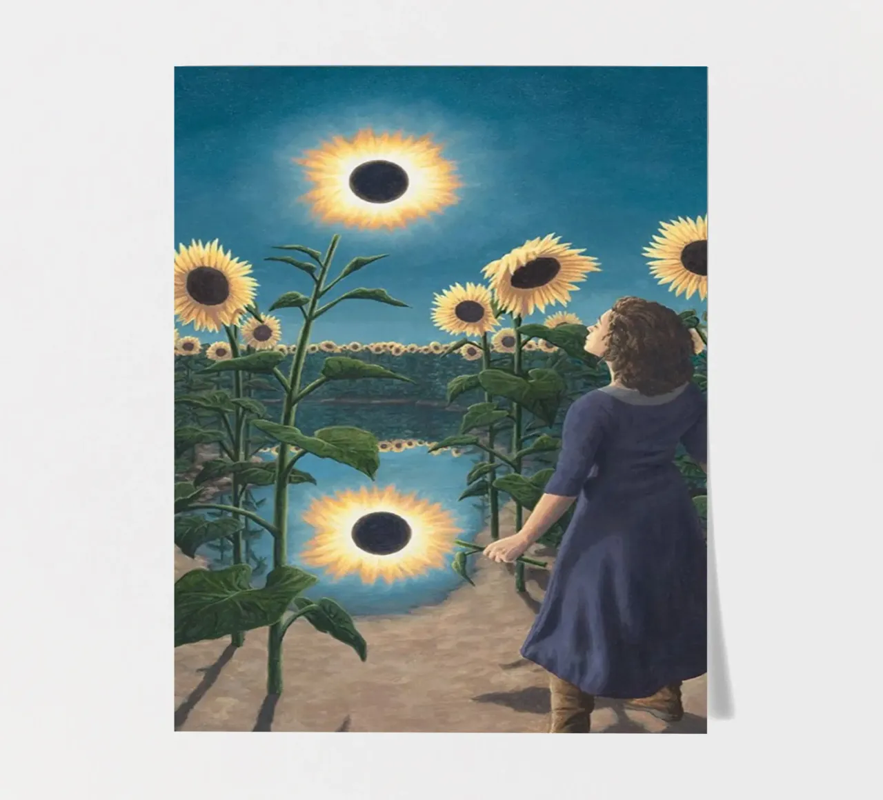 Rob Gonsalves Sun Flower sticker sheet by Trudeau Art Galley