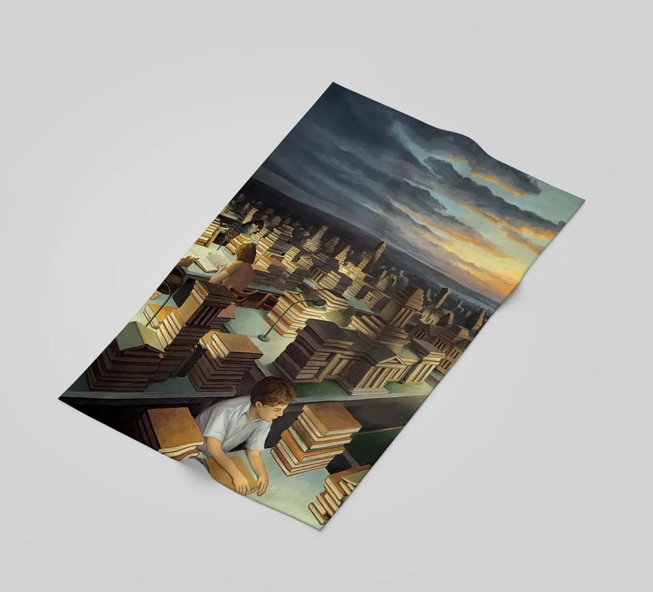 Rob Gonsalves Torri della conoscenza telo mare da Trudeau Art Galley