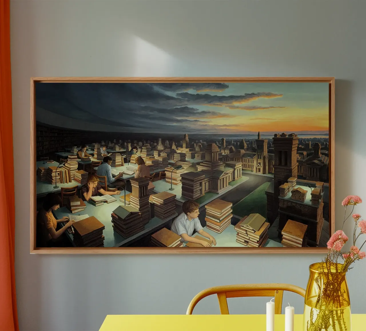 Rob Gonsalves Towers of Knowledge canvas by Trudeau Art Galley