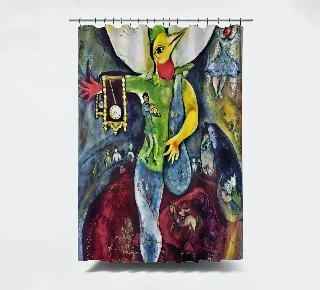 Der Gaukler, 1943 - von Marc Chagall Duschvorhang von James Eury