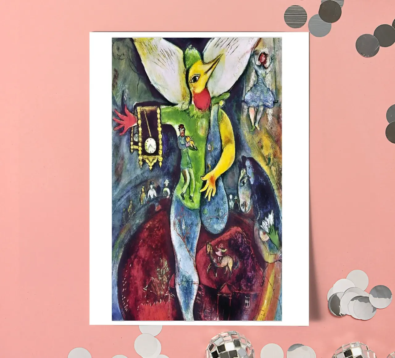 Der Gaukler, 1943 - von Marc Chagall Stickerbogen von James Eury
