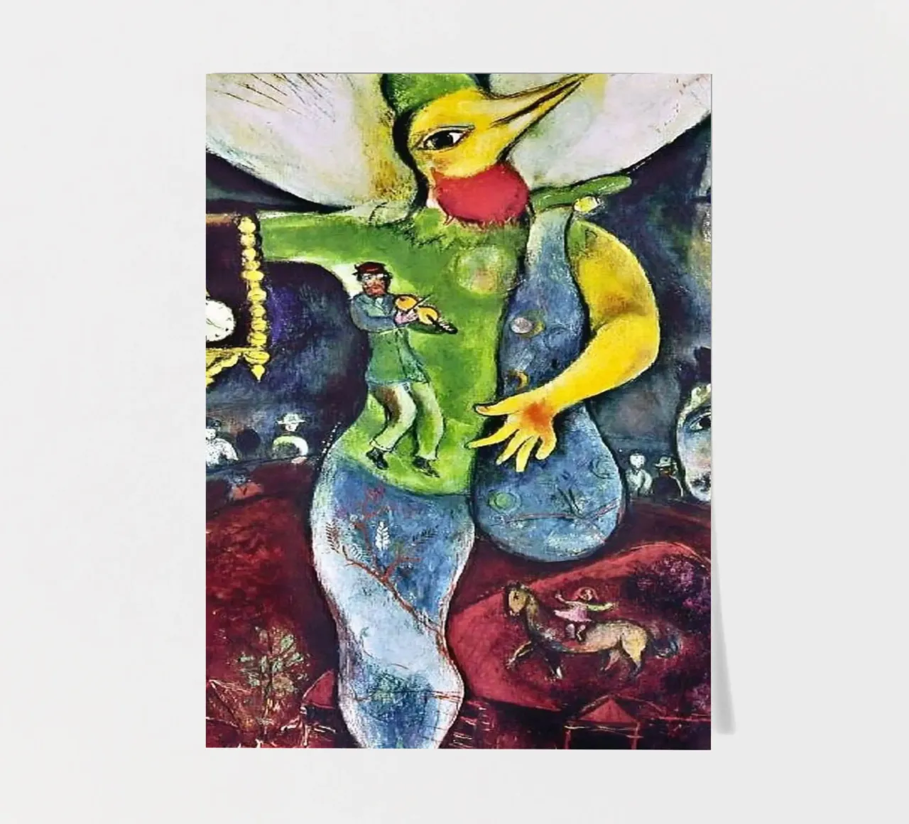 Der Gaukler, 1943 - von Marc Chagall Stickerbogen von James Eury