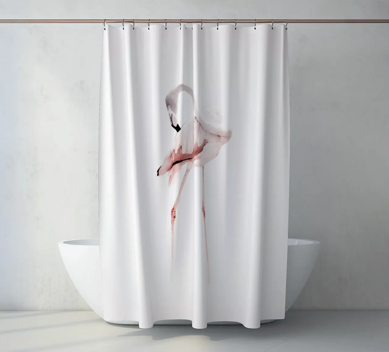 The Flamingo -  Grace in Silence tenda da doccia da JaySan Studio
