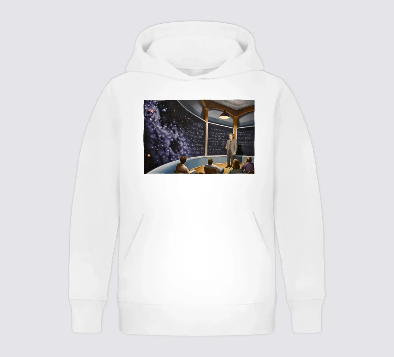 Rob Gonsalves The Chalkboard Universe kids hoodie by Trudeau Art Galley