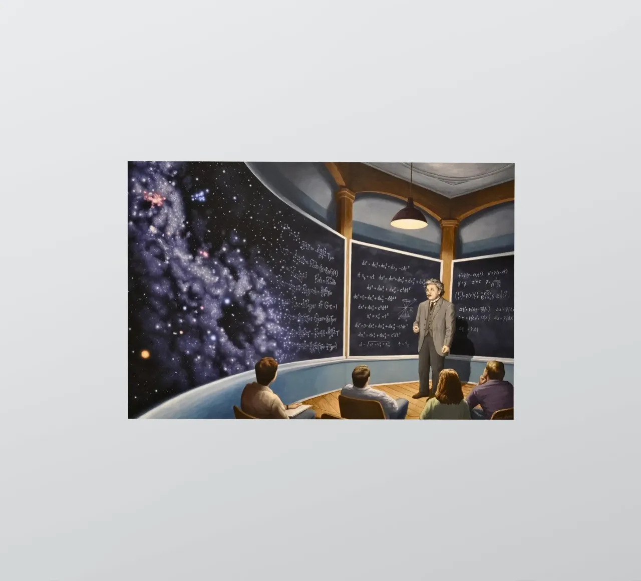 Rob Gonsalves L'univers du tableau noir autocollant de Trudeau Art Galley