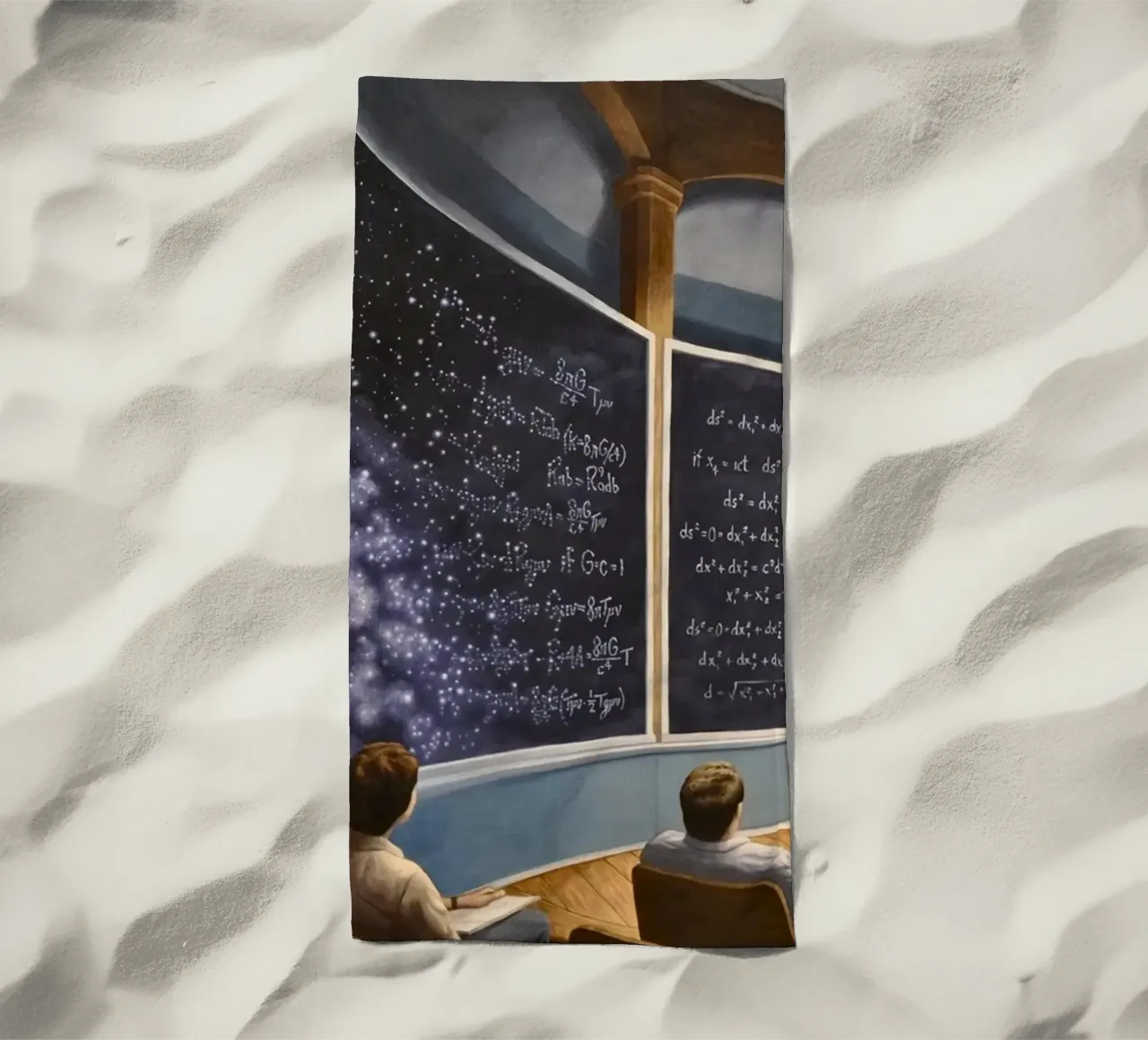 Rob Gonsalves Das Kreidetafel-Universum Strandtuch von Trudeau Art Galley